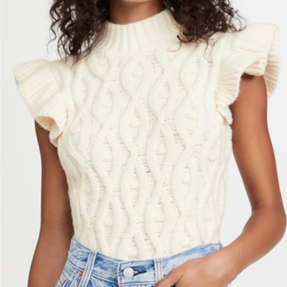 Line and dot Erica ruffle sweater top
